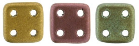 Picture of CzechMates QuadraTile 6mm Purple Iris Gold x10g