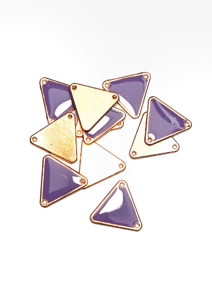 Picture of Connector Triangle with two holes Lila 20mm x8