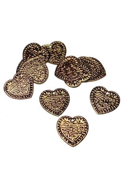Picture of Filigree Heart 15mm Metallic Bronze x1