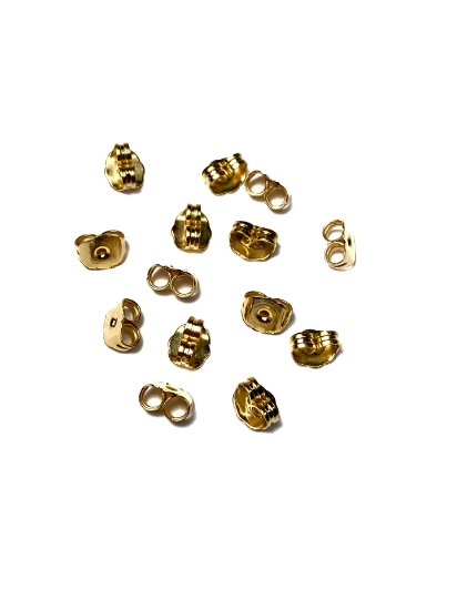 Picture of Premium Ear Clutch 5.5x6.6mm 24kt Gold Plated x20