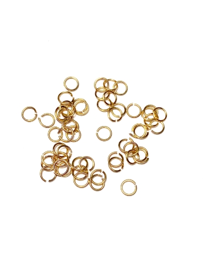 Picture of Premium Jump Ring Fine 4x0,5mm 24Kt Gold Plate x20