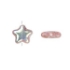 Picture of Flat Star Bead 12mm Rosaline AB x15