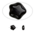 Picture of Flat Star Bead 12mm Jet x15