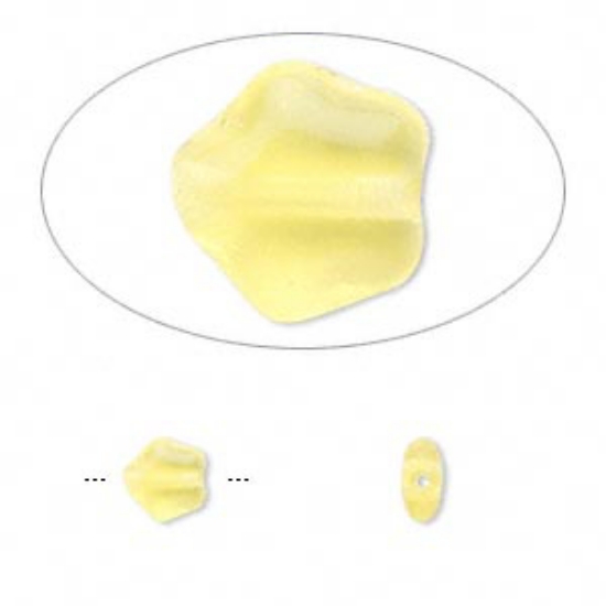 Picture of Flat Star Bead 6mm Transparent Yellow x10g