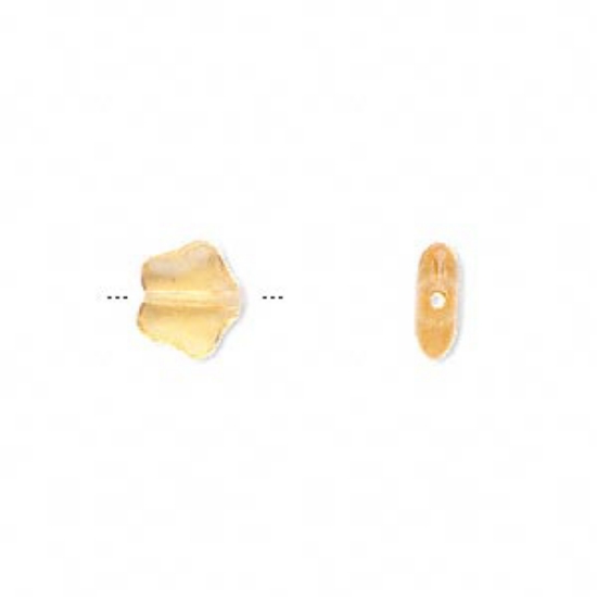Picture of Flat Star Bead 6 mm Topaz x10g