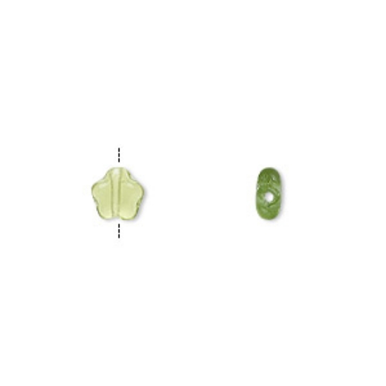 Picture of Flat Star Bead 6 mm Olivine x10g