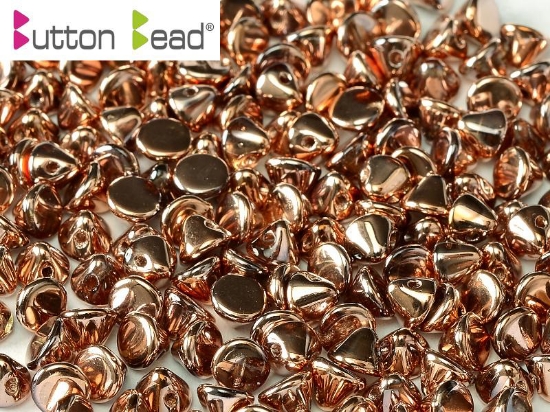 Picture of Button Bead 4mm Crystal Capri Gold Full x50