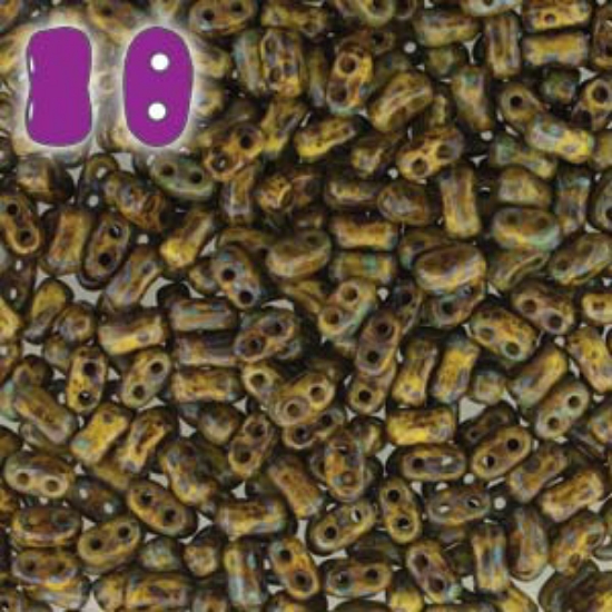 Picture of Bi-bo 5.5x2.8mm Opaque Yellow Travertin x10g