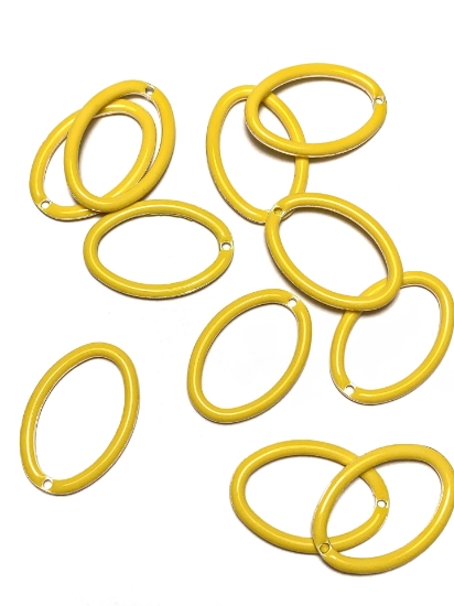 Picture of Candy Oval 22x15mm Yellow x1