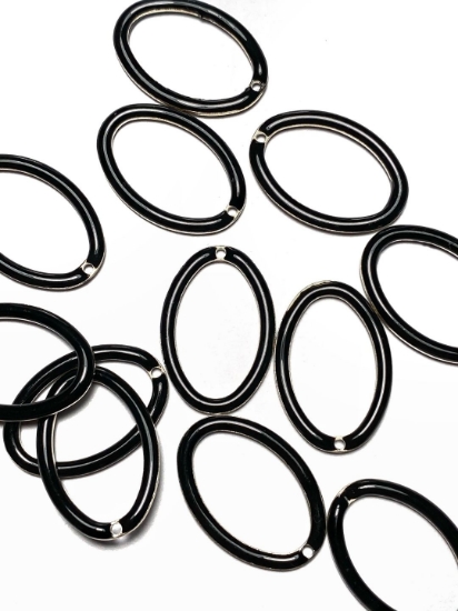 Picture of Candy Epoxy Oval 22x15mm Black x1