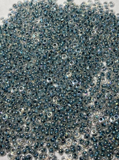 Picture of Toho Demi Round 11/0 773 Inside-Color Rainbow Crystal/Montana Blue-Lined x10g