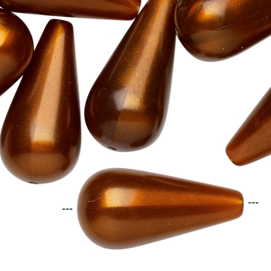 Picture of Acrylic Teardrop 29x14mm Burnt Orange x4