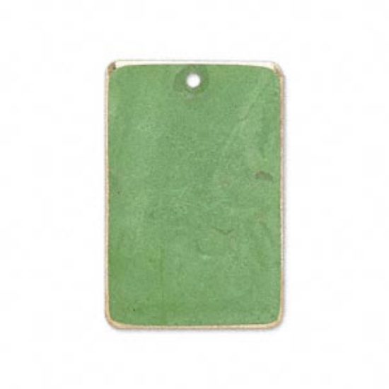 Picture of Rectangle 30x20mm Bright Green Patina x1