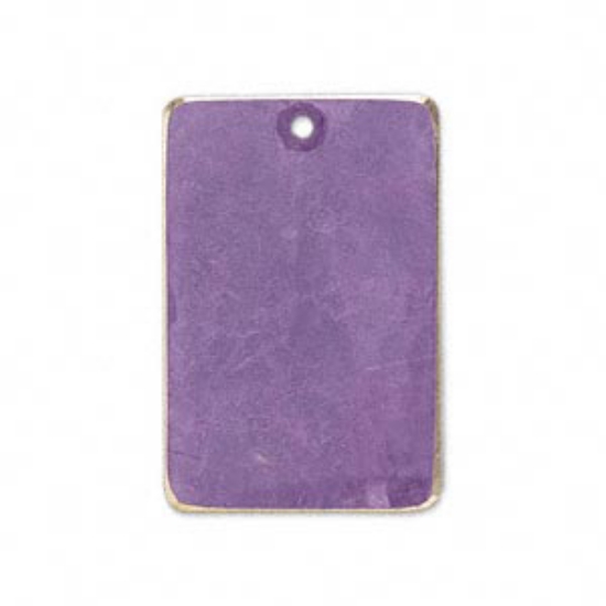 Picture of Rectangle 30x20mm Bright Purple Patina x1