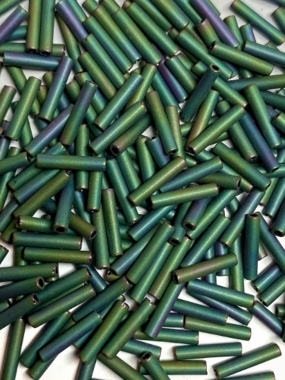 Picture of Toho Bugle #3 (9 mm) 706 Teal Iris Mat x10g