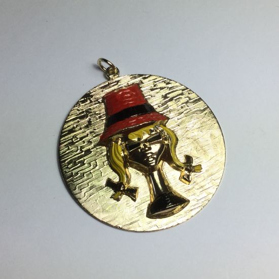 Picture of Vintage Bohemian Pendant 52 mm "Lady with Red Hat" x1