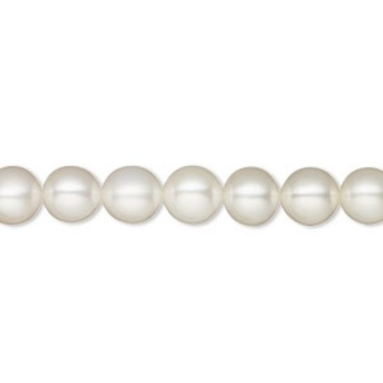 Picture of `Premium Pearl Freshwater White Lotus™ 6.5-7mm semi-round White x40cm