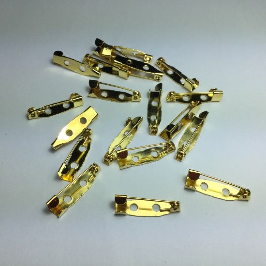 Picture of Pin back 20mm Gold Tone x20