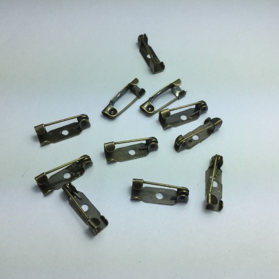 Picture of Pin back 15.5mm Bronze x20