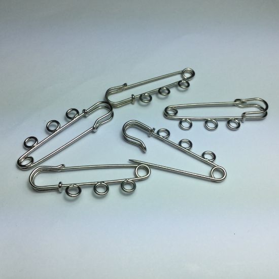 Picture of Kilt pin 38mm 3-loops Silver x10