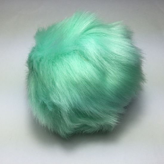 Picture of Fluff ball with elastic loop 90mm Mint Green x1