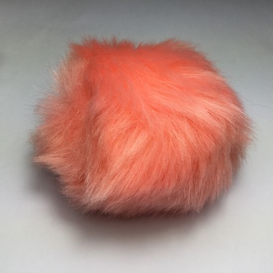 Picture of Fluff ball with elastic loop 90mm Salmon Pink x1