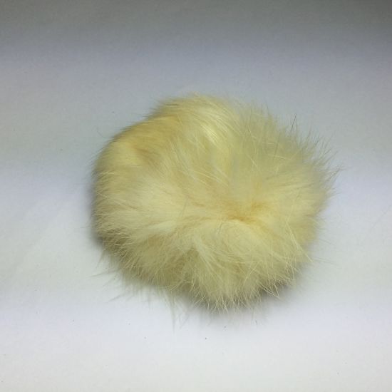 Picture of Fluff ball with elastic loop 60mm Beige x1