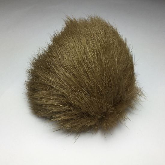 Picture of Fluff ball with elastic loop 60mm Light Brown x1