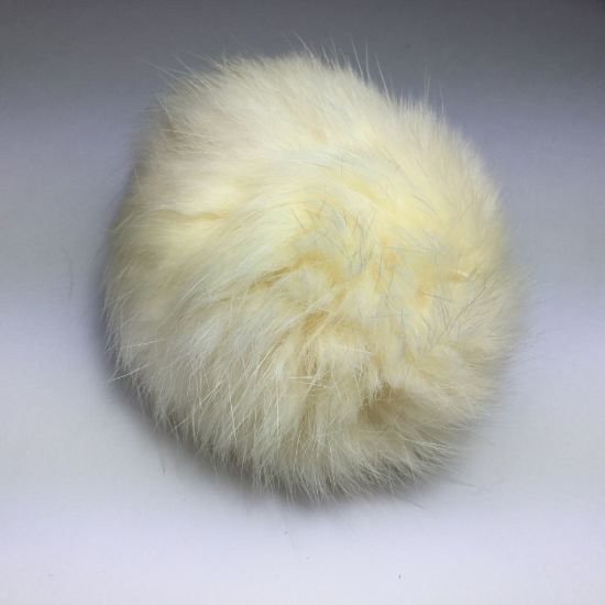 Picture of Fluff ball Rabbit with elastic loop 80mm White x1