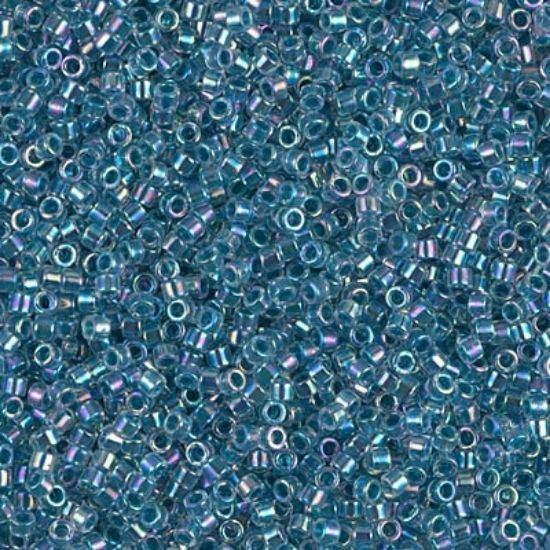 Picture of Miyuki Delica 11/0 DB58 Marine Blue Lined Crystal AB x10g