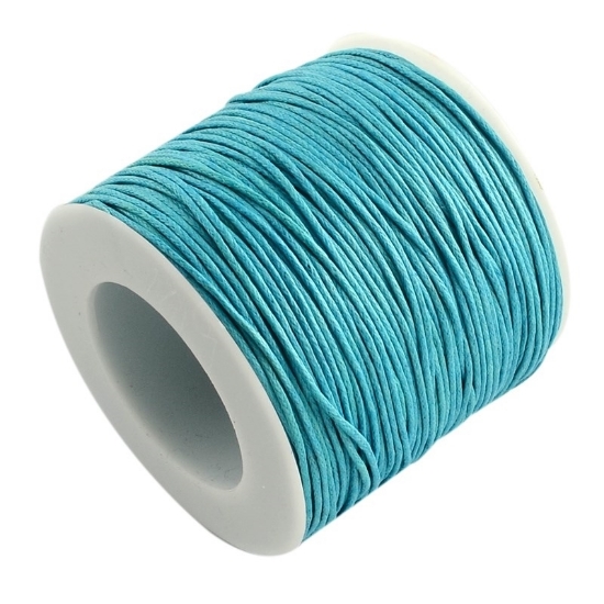 Picture of Cord waxed cotton 1mm Light Sky Blue x92m