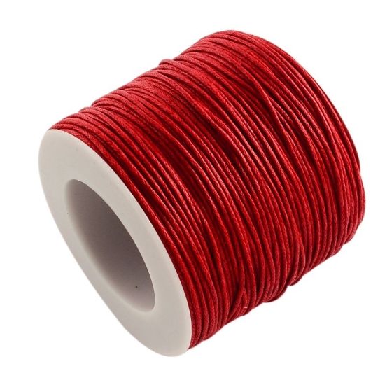 Picture of Cord waxed cotton 1mm Red x92m