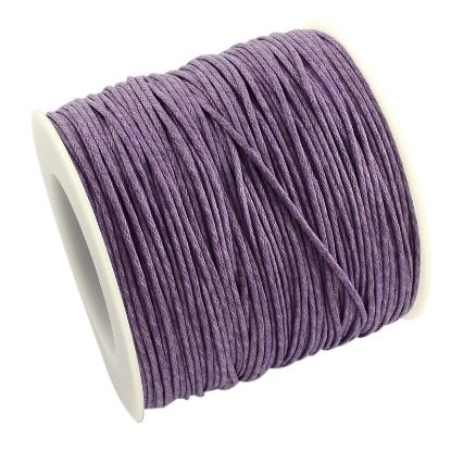Afbeelding van Cord waxed cotton 1mm Purple x92m