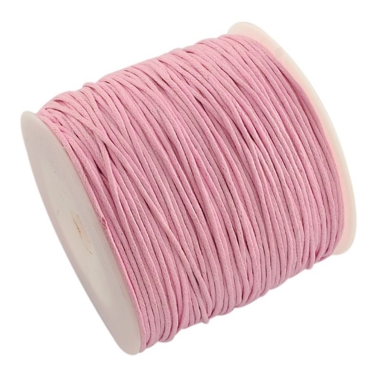 Picture of Cord waxed cotton 1mm Pink x92m