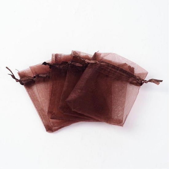 Picture of Organza Pouch 23x17cm Chocolate x10