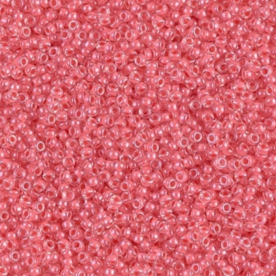 Picture of Miyuki Rocaille 15/0 204 Coral Lined Crystal x10g