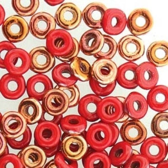Picture of O Bead 4mm Opaque Red Sunset 5g