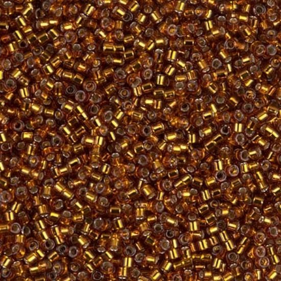 Picture of Miyuki Delica 11/0 DB144 Silver Lined Amber x10g