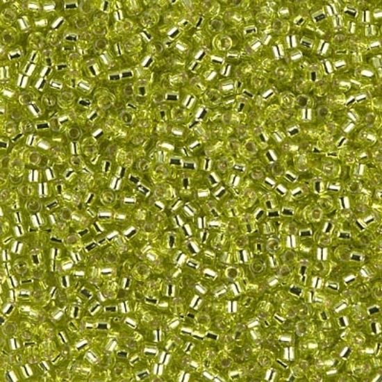Picture of Miyuki Delica 11/0 DB147 Silver Lined Chartreuse x10g
