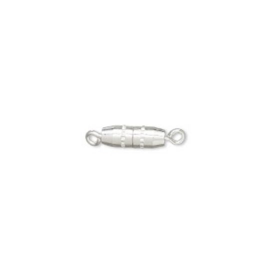 Picture of Clasp torpedo 10x3mm Silver Plate x5