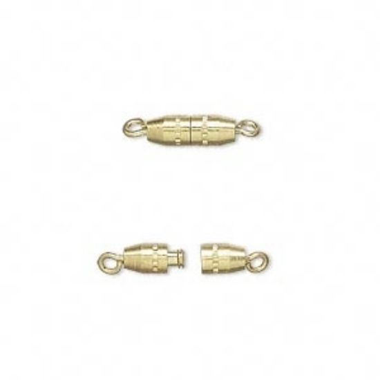 Picture of Clasp torpedo 10x3mm Gold Plate x5