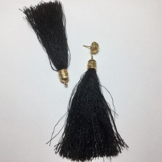 Picture of Tassel 85mm with Gold Plate Cap Black x1