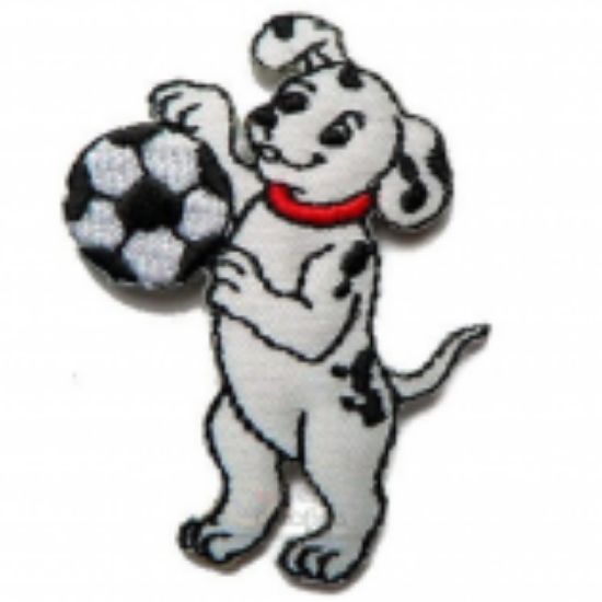 Picture of Strijkapplicatie, hond met voetbal