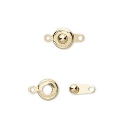 Image de Ball & Socket Clasp 7.5mm Gold Plated x1