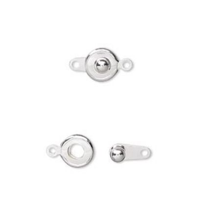 Image de Ball & Socket Clasp 7.5mm Silver Plated x1