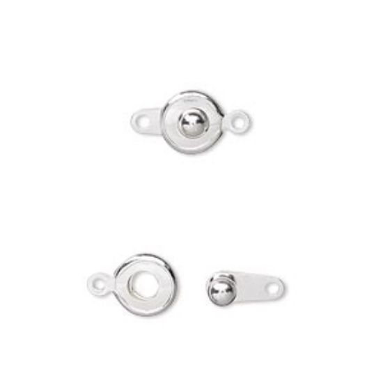 Picture of Ball & Socket Clasp 7.5mm Silver Plated x1