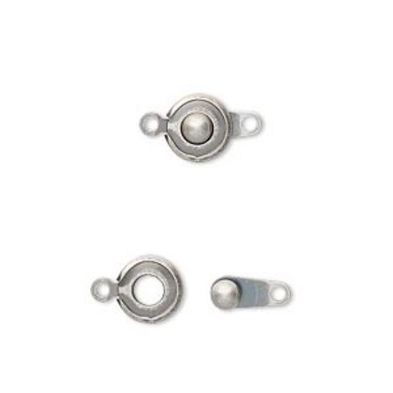 Picture of Ball & Socket Clasp 7.5mm Antique Silver Plate x1