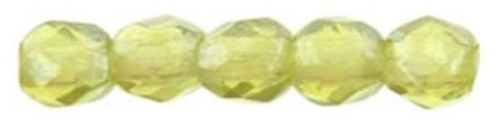 Picture of Fire-Polished 2mm Luster Olivine x50