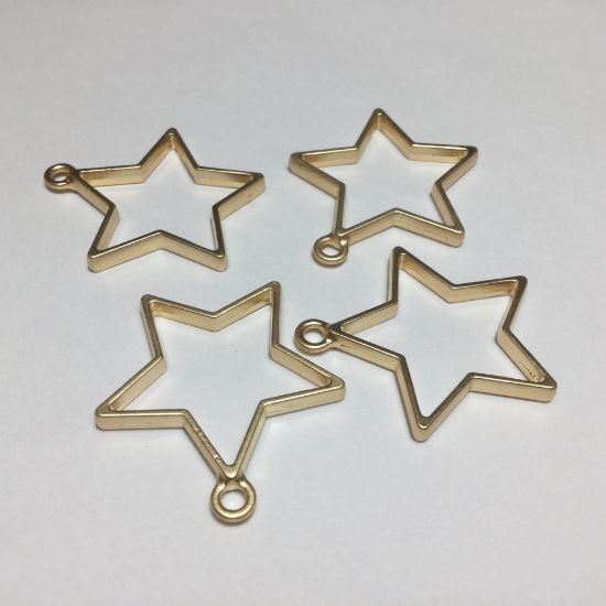 Picture of Pendant setting Star 35x32mm Mat Gold Tone x1