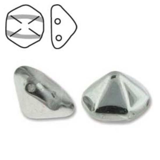 Picture of Pyramid Hex Bead 12mm Crystal Labrador x12